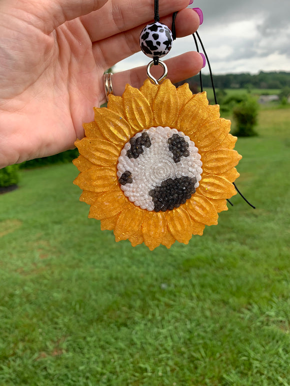 Cow print sunflower